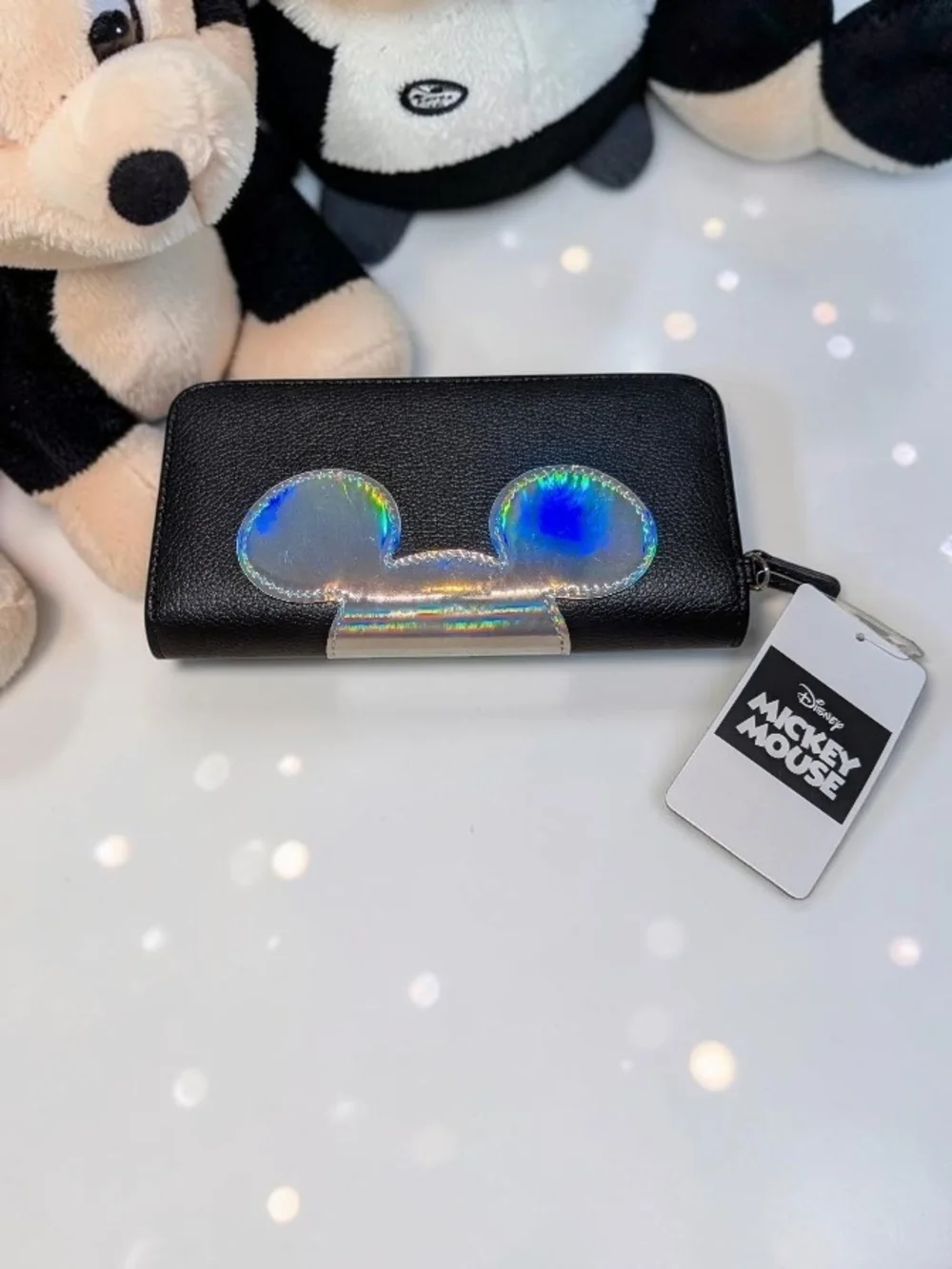 NWT Disney Mickey Mouse Black Wallet with Holographic Ears